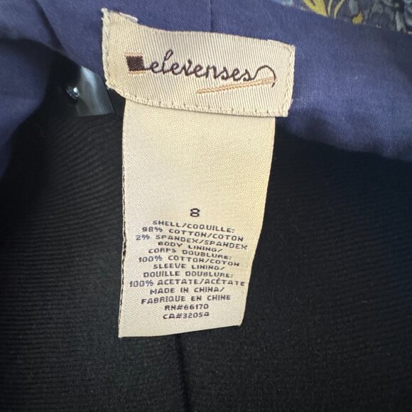 Anthropologie Elevenses Glajevica Floral Blue Trench Coat Size 8 - Picture 6 of 7